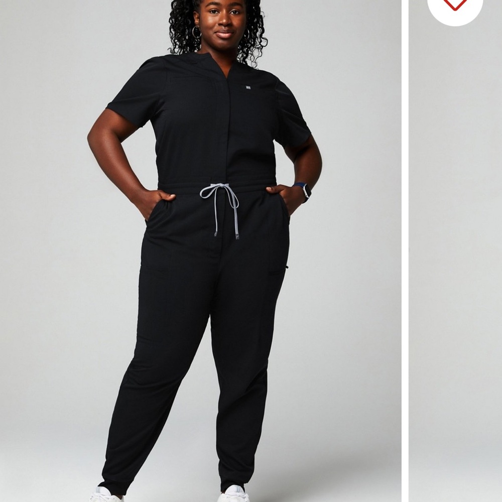 Fabletics Black Drawstring Jumpsuit - image 1